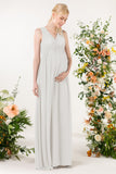 A-Line Sweep-Brush Train Chiffon Bridesmaid Dress