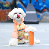 Pet clothes autumn and winter with plush thick down cotton-padded clothes teddy law fight four-legged dog clothes