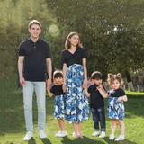 Family parent-child shirt and dress