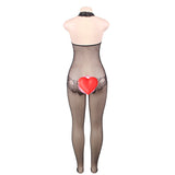 Plus size sexy lingerie sexy stockings set open-end free off one-piece see-through fishnet clothes