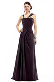 Sheath Floor Length Chiffon Bridesmaid Dress