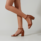 Women's Shoes summer simplicity sandals women's chunky heel high heel toeless shoes