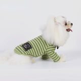 Striped Lapel bottom shirt pet teddy bear Bomei Chenery dog small dog clothes