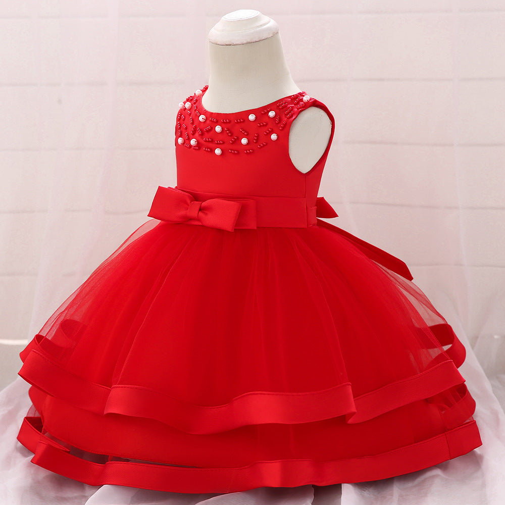 Cheap 2023 Colorful Cake Flower 1 Years Birthday Dress For Baby Girl  Clothing Baptism Lace Princess Dresses Party Wedding Formal Dress | Joom