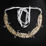 Handmade Pearl leaves belt
