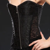 Zipper lace corset belly and waist shaping