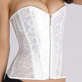 Zipper lace corset belly and waist shaping