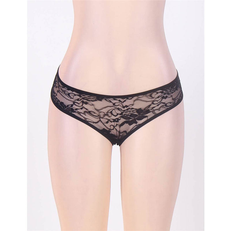 Lace open-end free off sexy panties women's temptation breathable briefs plus size sexy