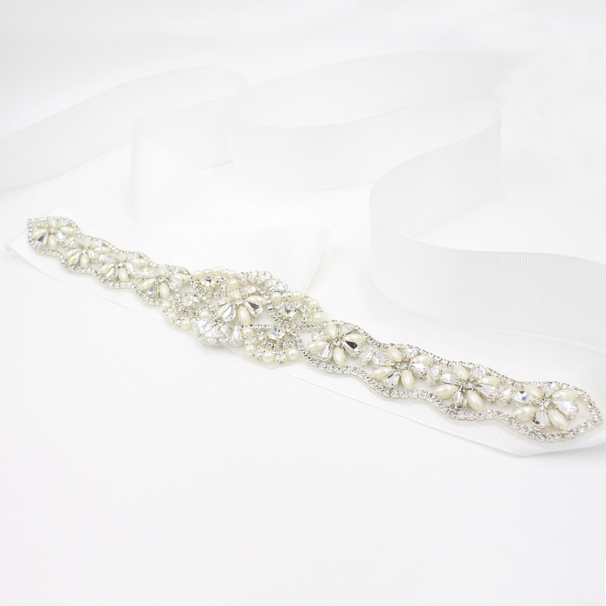 Wedding accessories Pearl rhinestone belt