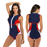 Sexy Siamese surfing suit sleeveless swimsuit