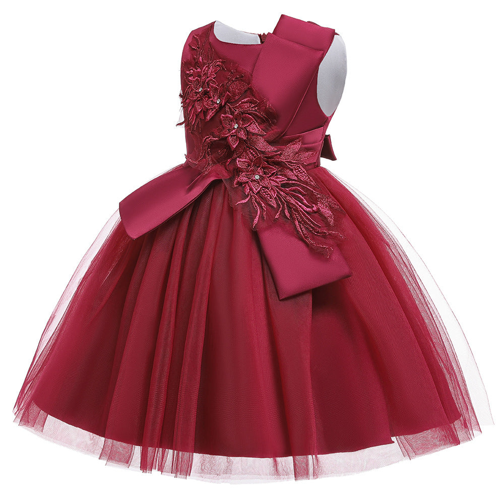 Children's Girls' Fluffy Mesh Catwalk Dress Performance Dress Princess Dress