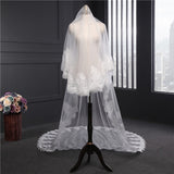 Bride long lace veil wedding accessories