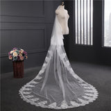 Bride long lace veil wedding accessories