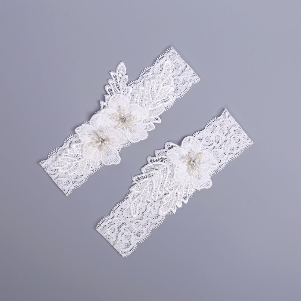 Handmade lace butterfly wedding garter