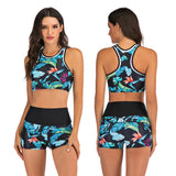 Printed sports swimsuit women's bikini