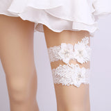 Handmade lace butterfly wedding garter