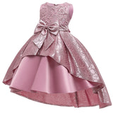 New Children's Dress Princess Dress Nail Bead Bow Pompous Skirt Girls Runway Dress