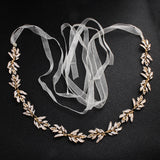 Bridal Ornament leaves rhinestone belt