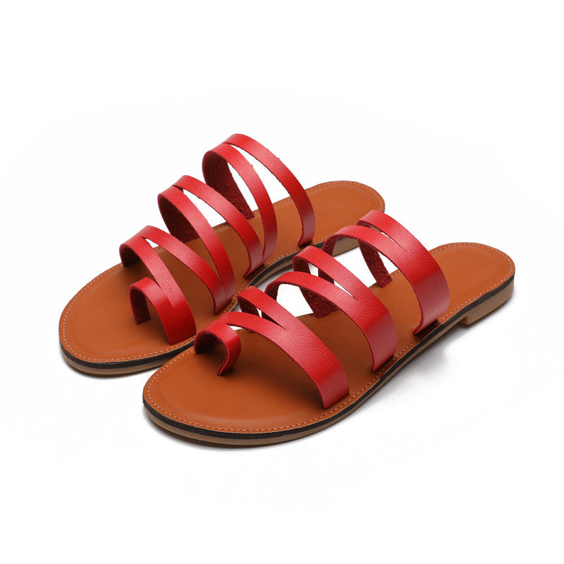 Women's sandals comfortable Beach seaside flat shoes