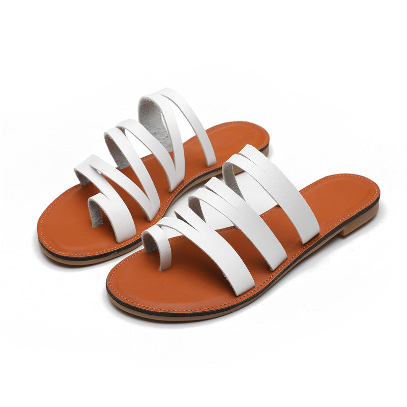 Women's sandals comfortable Beach seaside flat shoes