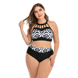 Printed pattern plus size bikini sexy women's swimsuit