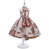 New Children's Dress Skirt Forged Cloth Nail Bead Flower Princess Skirt Pompous Skirt Trailing Girls Evening Dress