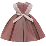 Children's Girls' Forged Cloth Bow Piano Performance Dress Princess Dress
