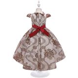 Small And Medium-sized Children's Bow Tail Catwalk Dress Princess Dress