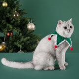 Christmas Cat Bib jewelry lovely dog scarf knitted baby cat Bib clothes cat collar