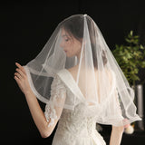 Bridal double layer veil wedding accessories