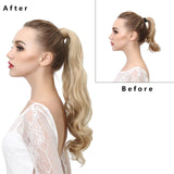 Wig fluffy natural ponytail women's long curly hair