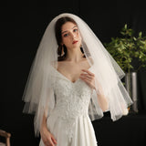 Double layer bridal veil simple wedding accessories