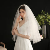 Double layer bridal veil simple wedding accessories