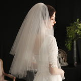 Double layer bridal veil simple wedding accessories