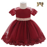 Baby Children's Birthday Sequin Belt Fluffy Princess Dress Skirt