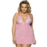 Plus size sexy pajamas lace show lace-up nightdress sexy lingerie