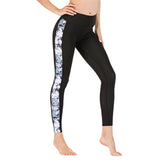 Printed running workout pants skinny yoga clothes bra