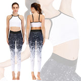 Print yoga pants simple camisole top bra