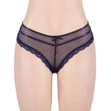 Sexy underwear women's plus size lace hollow out see-through low waist briefs underwear