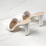 Women's shoes spring and summer high heels knitted belt sandals