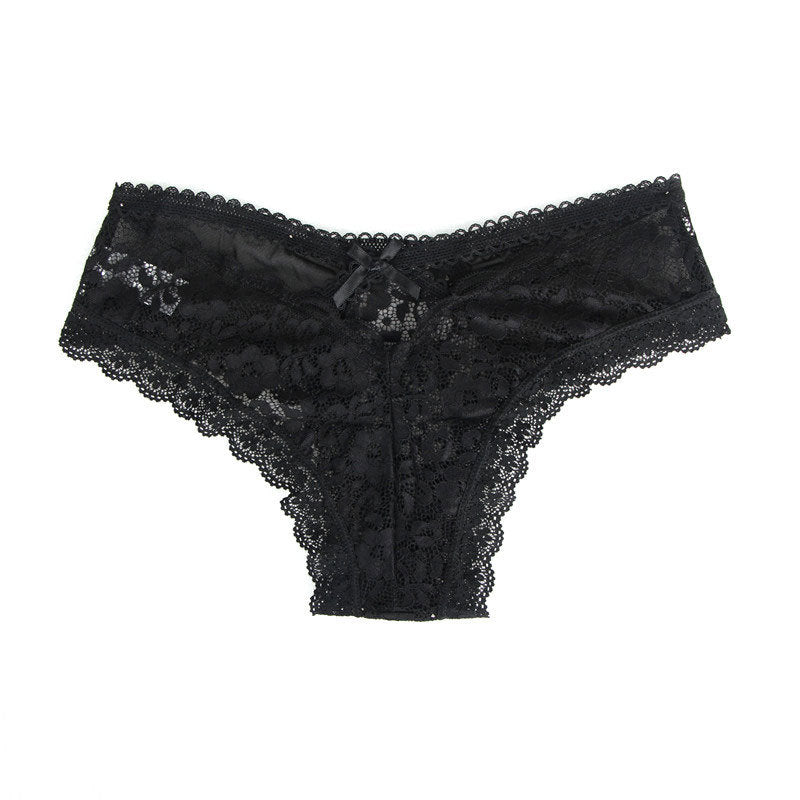 Sexy underwear women's plus size lace hollow sexy low waist briefs underwear