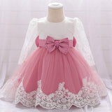 Bow Tie Princess Dress Girls First Birthday Dress