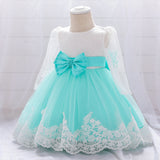 Bow Tie Princess Dress Girls First Birthday Dress