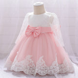 Bow Tie Princess Dress Girls First Birthday Dress