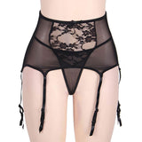 Plus size sexy lingerie sexy lace garter panties see-through breasted slim fit