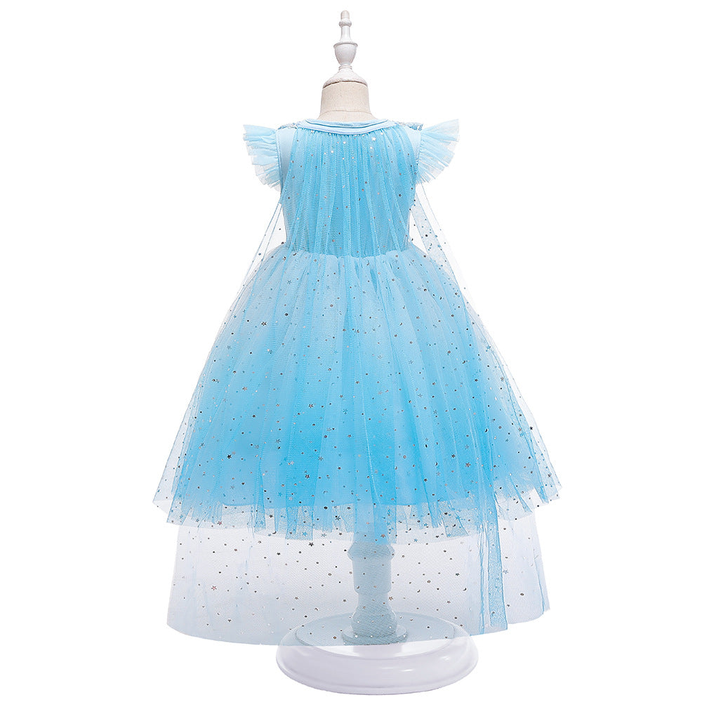 Children's Girls' Flying Sleeve Snow And Ice Strange Fate 2 Princess Aisha dress