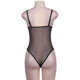 Lace sexy lingerie jumpsuit sexy halter temptation three-point see-through pajamas fishnet clothes