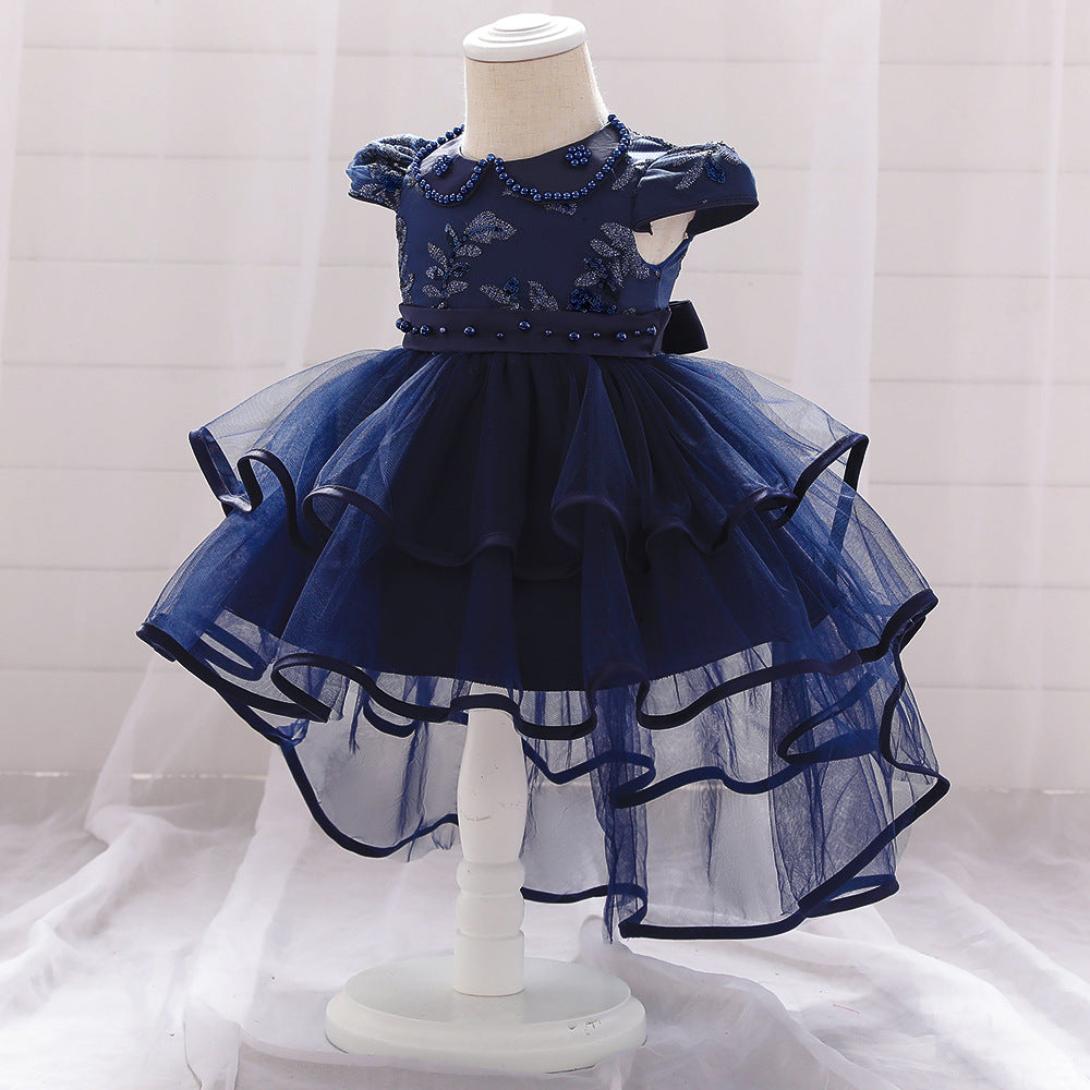 Children's And Girls Wedding Dress Heavy Industry Embroidery Dress Princess Dress