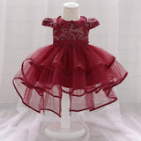 Children's And Girls Wedding Dress Heavy Industry Embroidery Dress Princess Dress