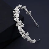 Enamel crystal headband flower headpiece